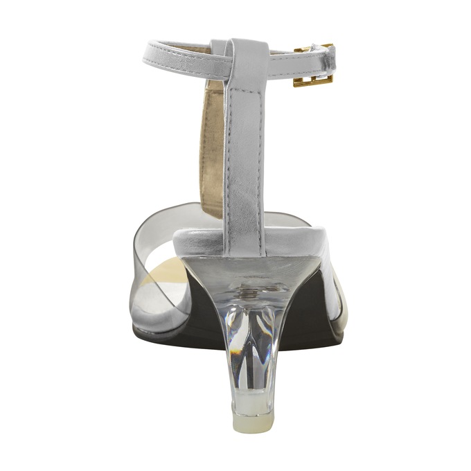 The Marnie Sandal with Rhinestone Strap and 2.5” Clear Acrylic Heel, , large