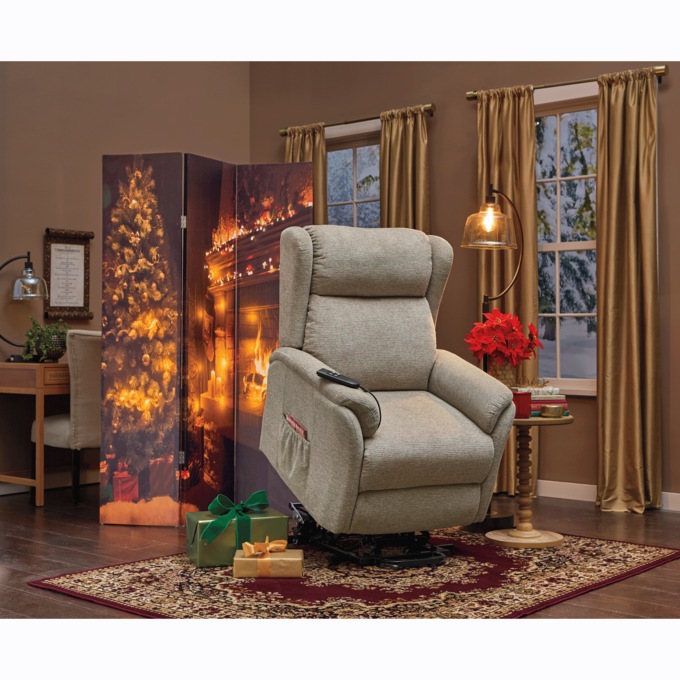 Lit Fireplace Room Screen, , large