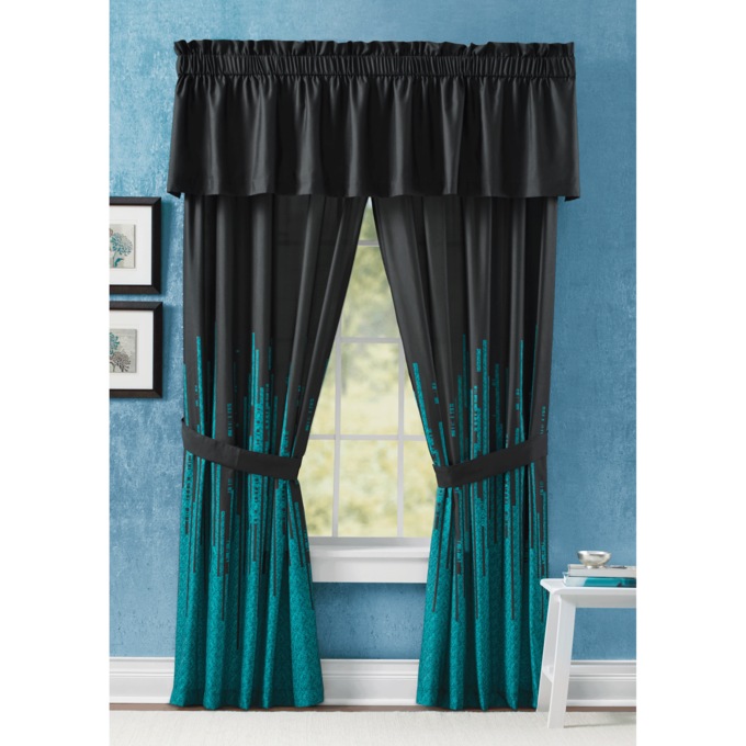 Gilda 30-Piece Complete Comforter and Curtain Set with 2 Coordinating Sheet Sets, , large