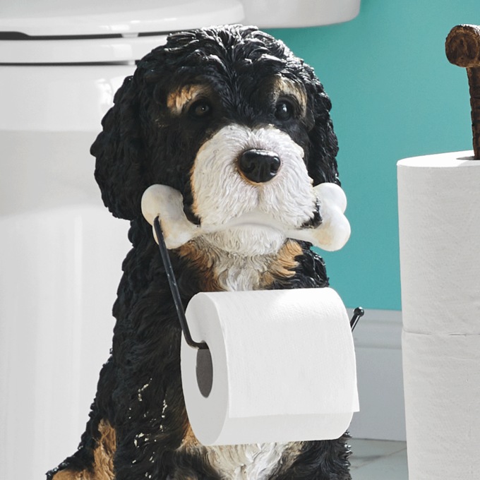 Dog Toilet Paper Holder, , large