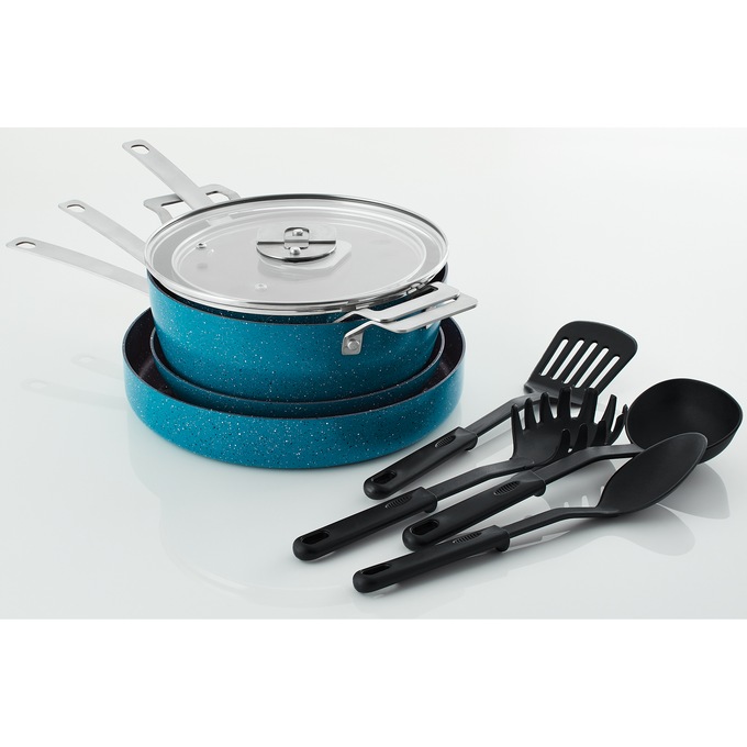 Ginny's 10-Piece Stackable Nonstick Cookware Set, , large