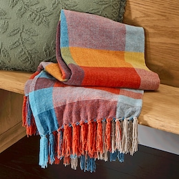Fall Plaid Throw, , large