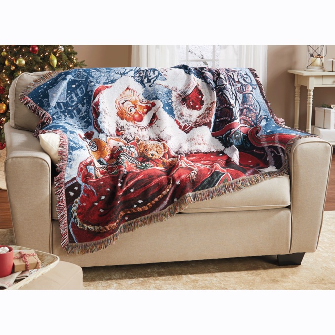Santa Tapestry Throw, , large