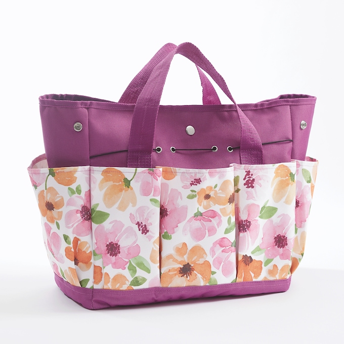 SEEDS & SPROUTS Gardening Tote, August Bloom, large