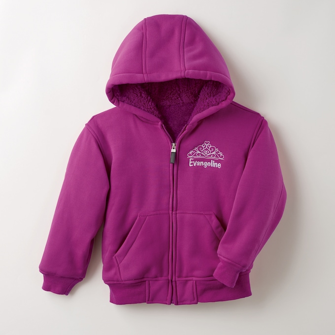 Sherpa-Lined Zip Hoodie, , large