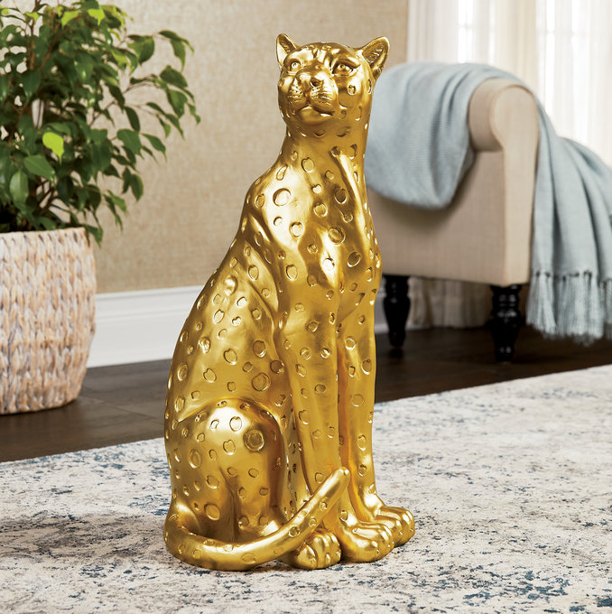Regal Leopard Statue, , large
