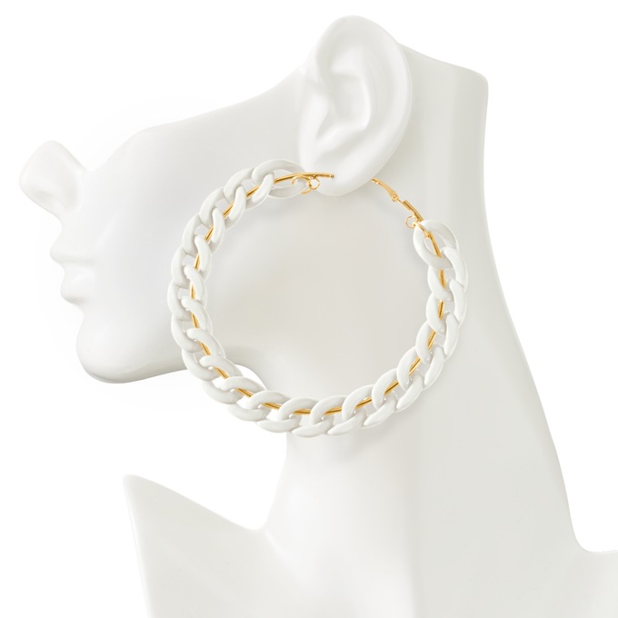 Colorful Link Hoops, , large