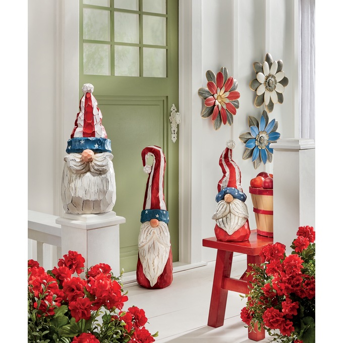 Set of 3 Americana Gnomes, , large