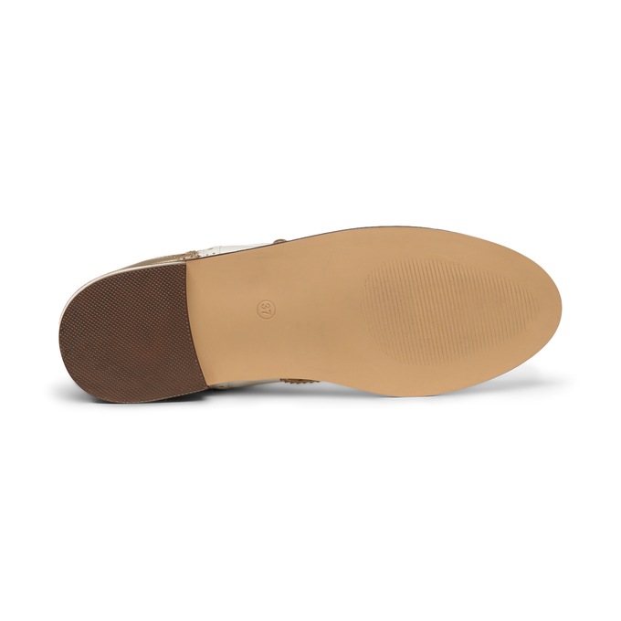 Monroe and Main Wingtip Spectator Shoe, Gold White, large