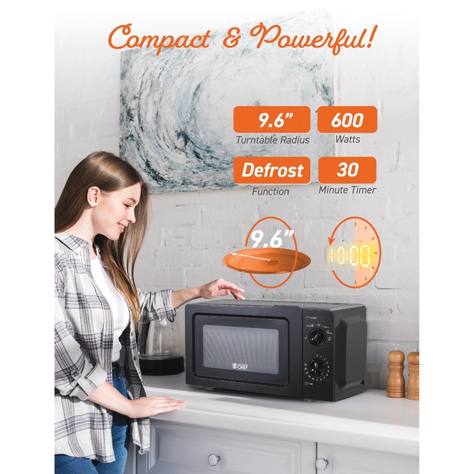 Commercial Chef 0.6 cu. ft. Microwave, , large