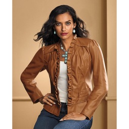 Ruffle-Front Jacket, , large