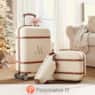 3-Piece Vintage Hardside Luggage Set, , large