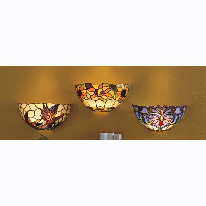 Stained Glass Autumnal Sconce, , large