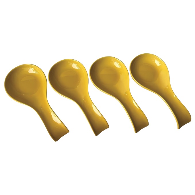 Set of 4 Ceramic Spoon Rests, , large