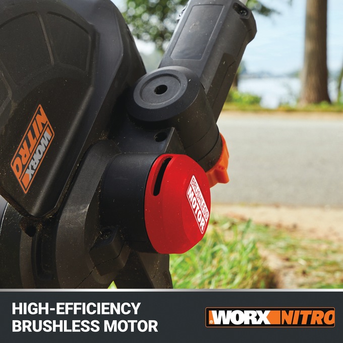 Worx Nitro 20V Brushless 13-Inch Cordless String Trimmer, , large