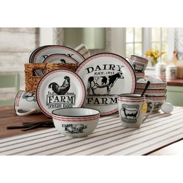 Down On The Farm 16-Piece Dinnerware Set, , large