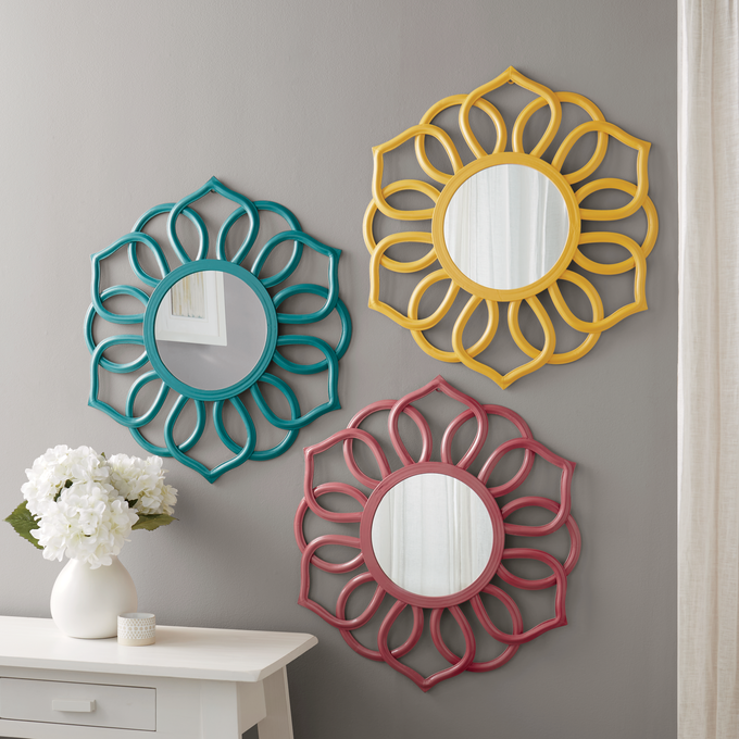 Brights Floral Wall Mirror, , large