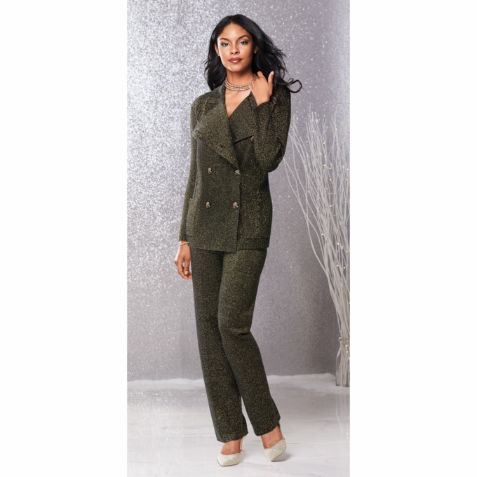 Aleyna Sweater Pant Set, Black Gold, large