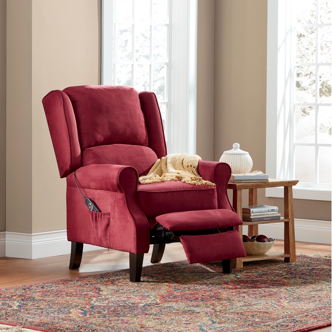 Massage Wingback Recliner, , large