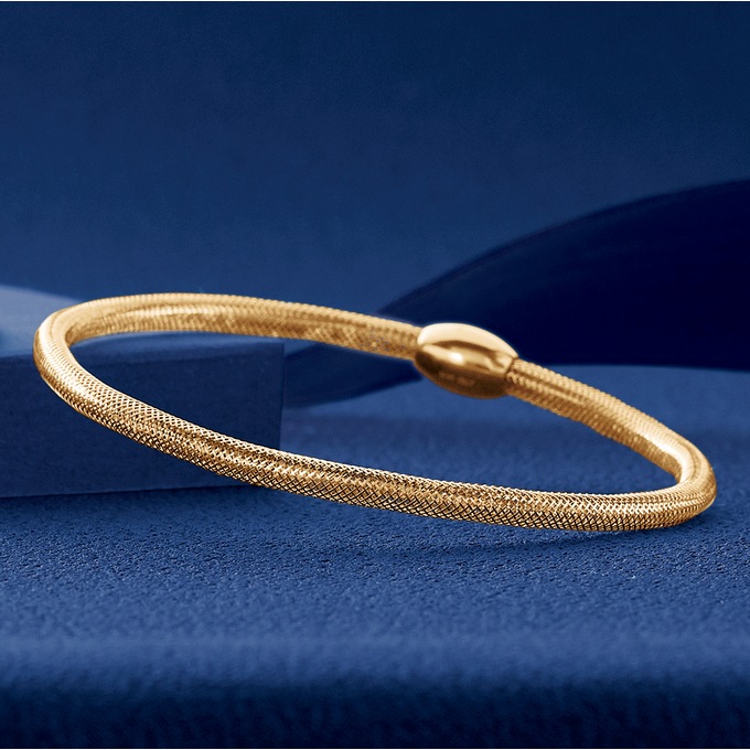 14K Gold Mesh/Stretch Bracelet, , large