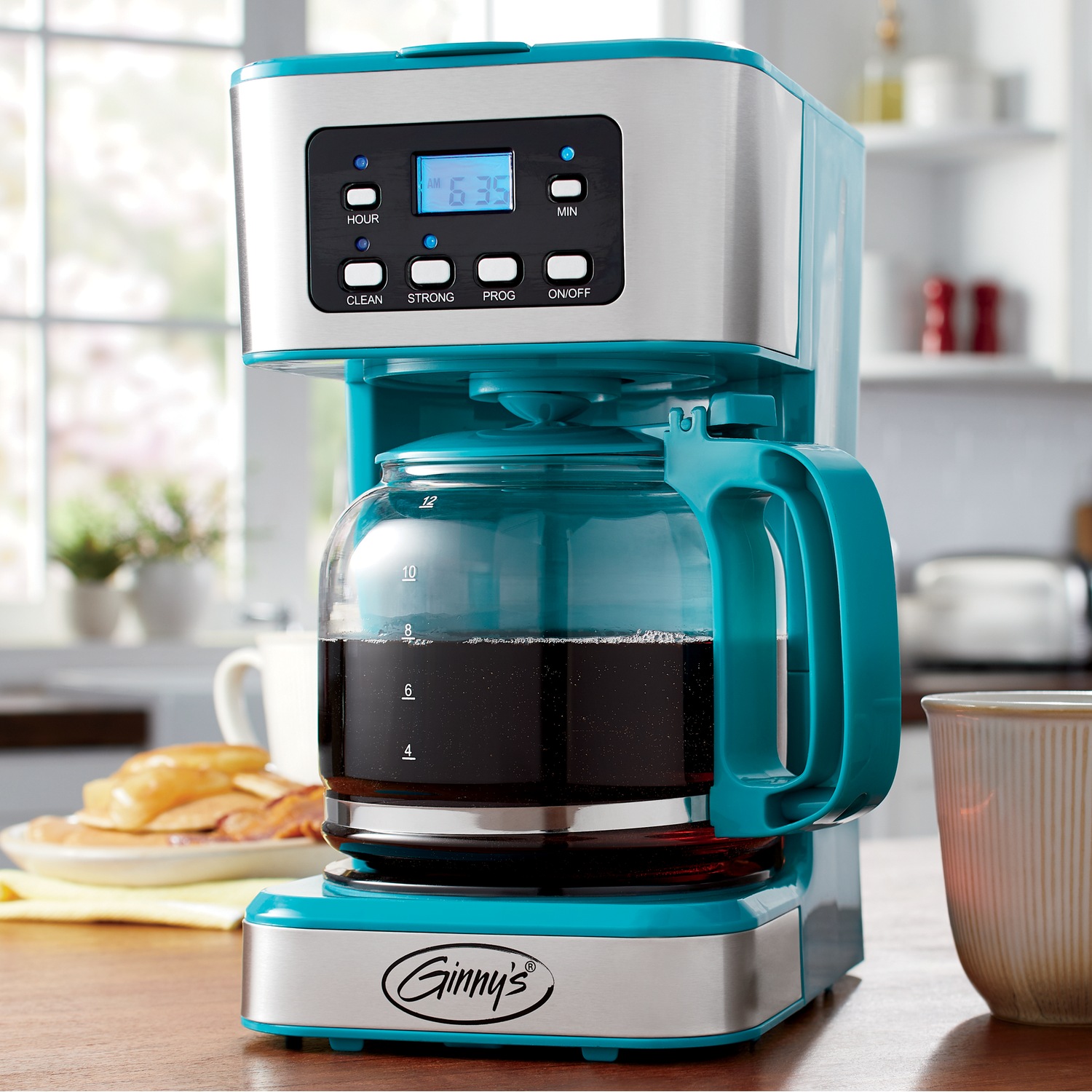 Ginny's 12-Cup Programmable Coffee Maker with Adjustable Brew