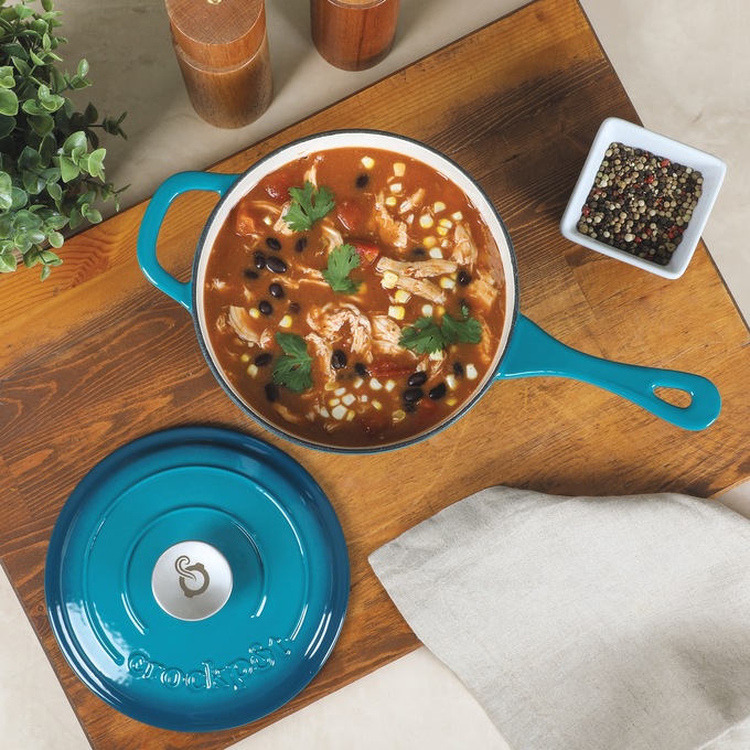 Crock Pot Artisan 3-qt. Enameled Cast Iron Saucepan with Lid, , large