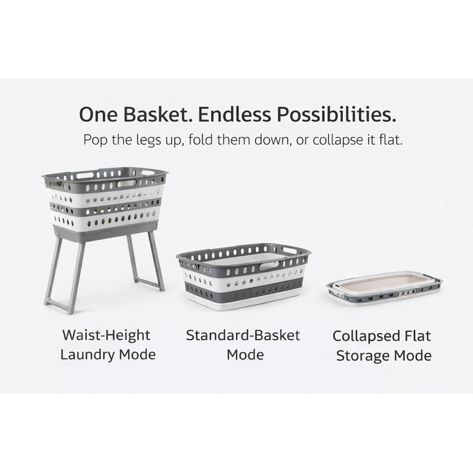 No-Bend Basket, White, large