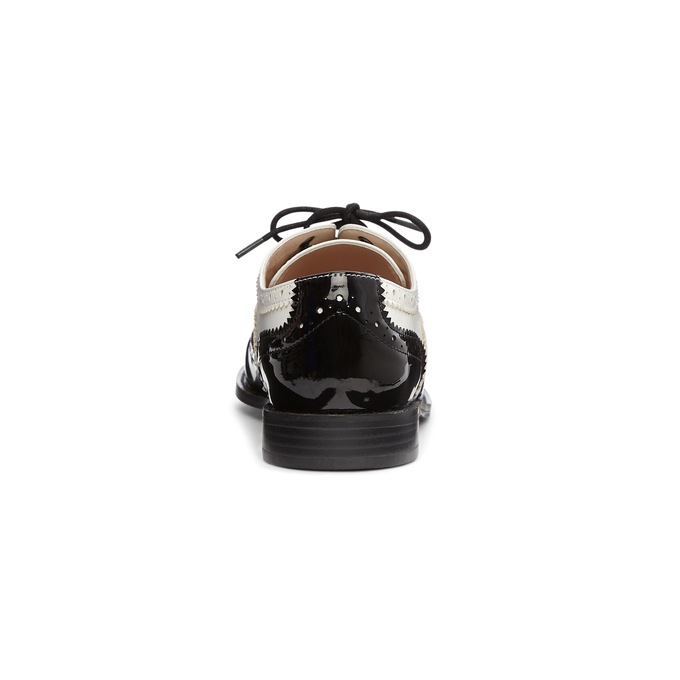 Monroe and Main Wingtip Spectator Shoe, Black White, large