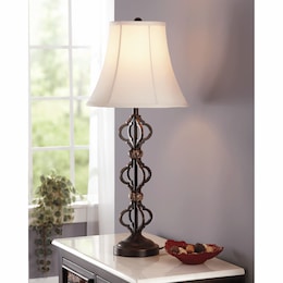 Avery Faux-Marble Table Lamp, , large