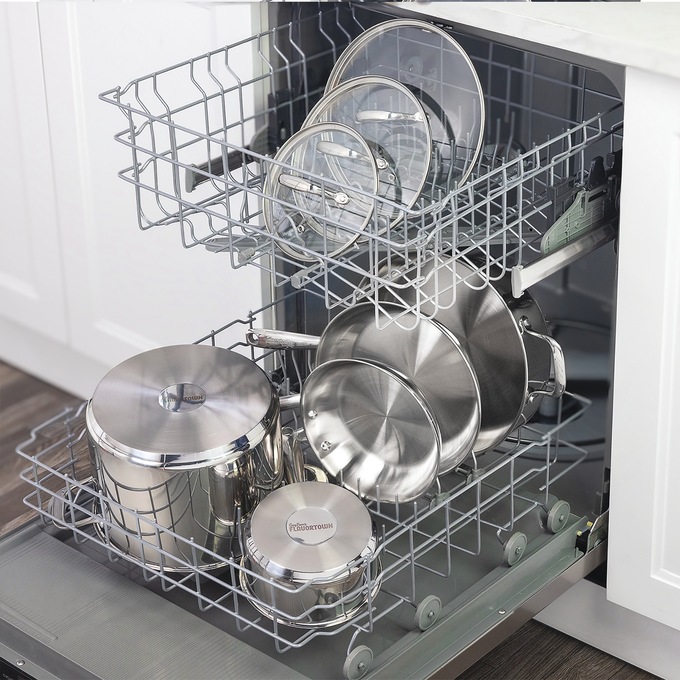 Guy Fieri Flavortown 10-Piece Stainless Steel Cookware Set, , large