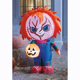 Lit Chucky Halloween Inflatable, , large