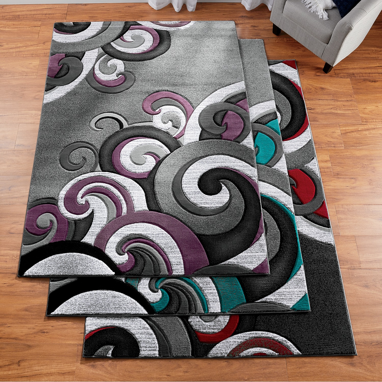 Waves Carved Rug Seventh Avenue