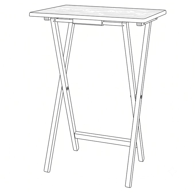 Louis 5-Piece Tray Table Set, Black, large