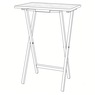 Louis 5-Piece Tray Table Set, Black, large