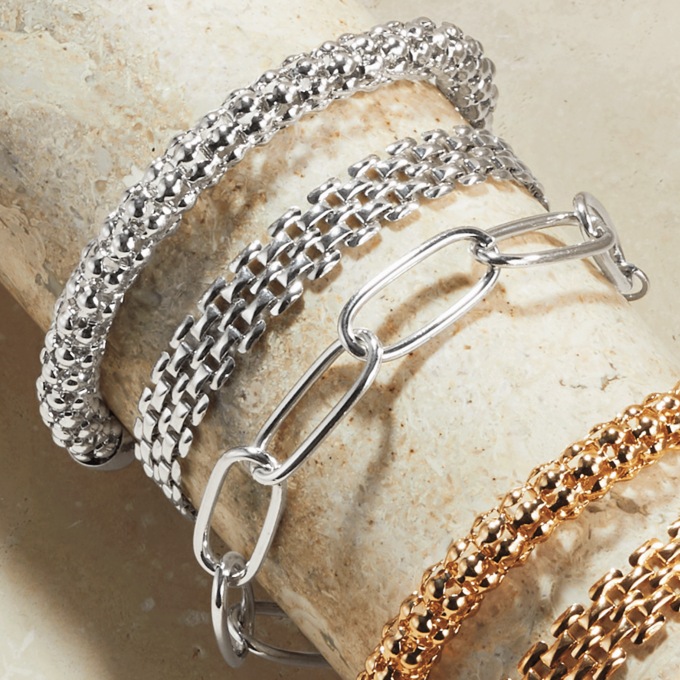 3-pc. Chain Bracelet Set, , large
