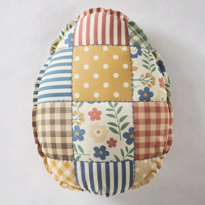 Figural Quilted Egg Pillow, , large