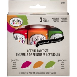 Testor 3-Piece Acrylic Paint Set, , large