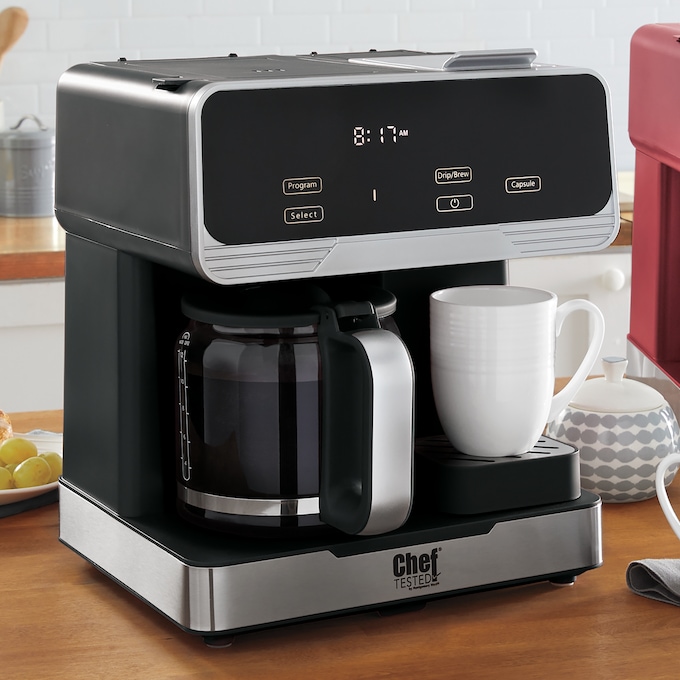 Chef Tested 2-Way Digital Coffee Maker, Black, large