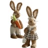 Set of 2 Buffalo Check Sisal Bunnies, , large