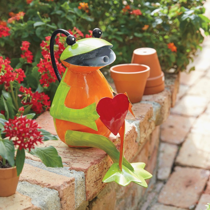 Frog Love Watering Can, Green, large