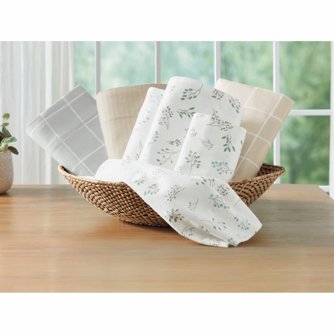 Beautyrest Flannel Sheet Set, Beige White Stripes, large