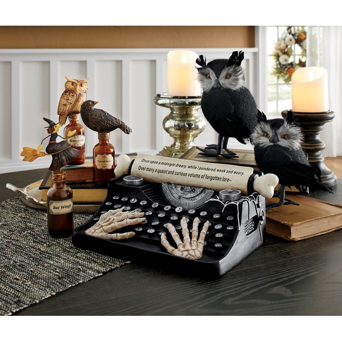 Set of 2 Halloween Owls, , large