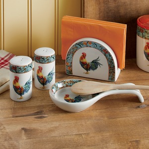 4-Piece Garden Rooster Stovetop Set, , large