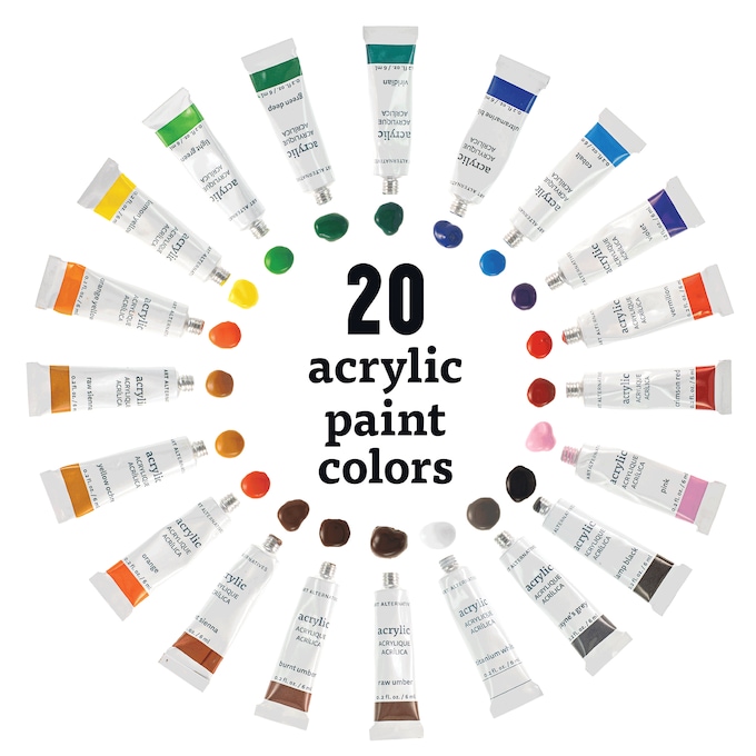 Art Alternatives 60-Piece Acrylic Art Set, , large