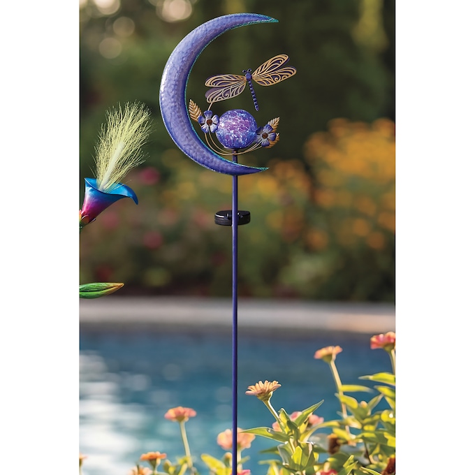 Dragonfly Moon Solar Stake, , large