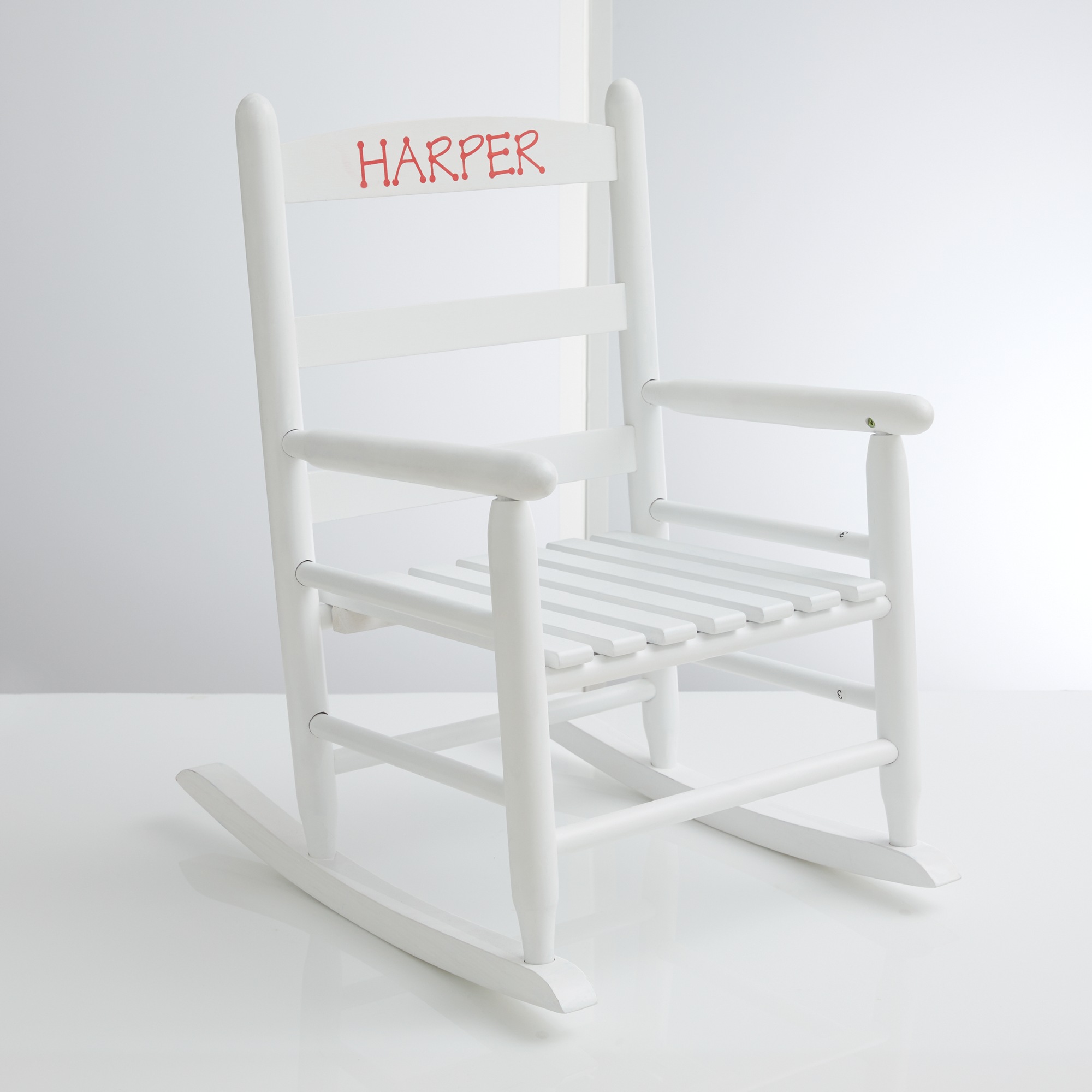 Child&rsquo;s Wood Rocking Chair, White, large