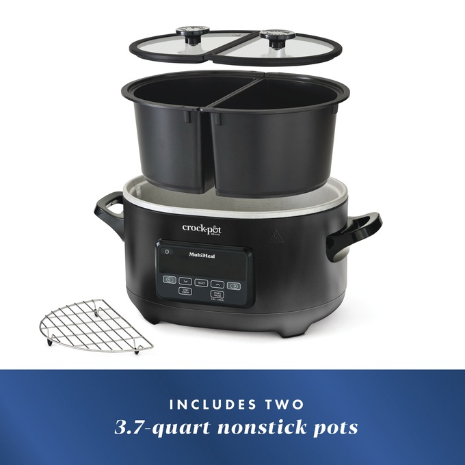 Crock-Pot Multimeal Multi-Cooker and Programmable Slow Cooker, Black, large