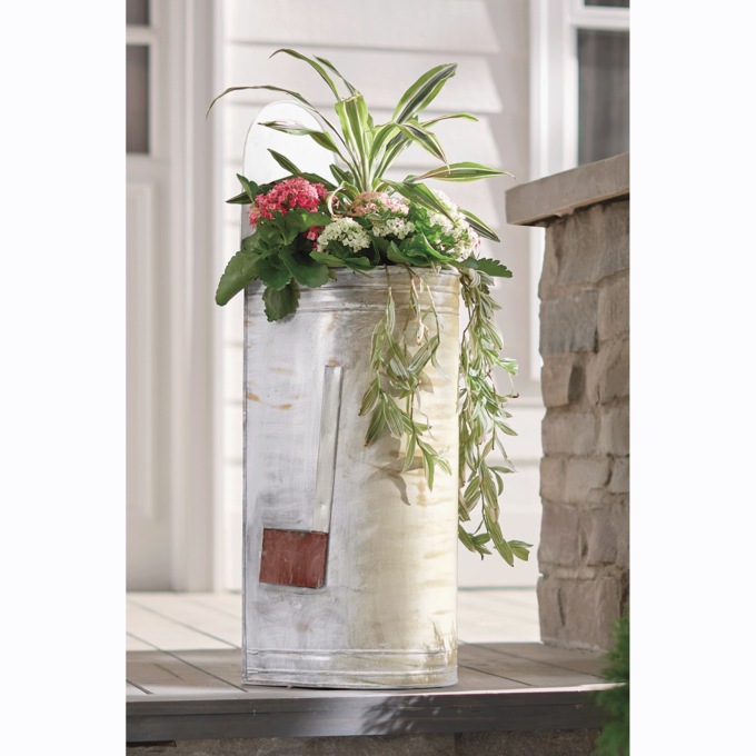 Large Mailbox Planter, Weathered White, large