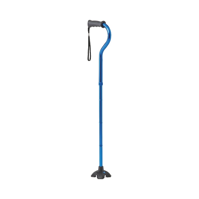 4-Point Offset Folding Hybrid Cane, Blue, large