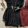Men's Fleece Reversible Hoodie with Front Zipper and Kangaroo Pocket, , large